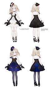 Anime Black And Blue Outfits Pin By Angela Tan On Dự An Cần Thử Anime Outfits Character Outfits Character Design Inspiration