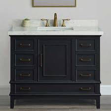 Parker Midnight 42 Inch Single Sink Vanity By Mission Hills Metallic Backsplash 42 Inch Bathroom Vanity Backsplash For White Cabinets