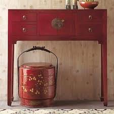 Red Console Table Houzz Com Chinese Decor Asian Inspired Decor Asian Decor