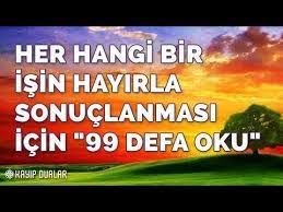 Duanın kabul olması için sabırlı bir şekilde okunmaya devam edilmesi gerekir. Her Hangi Bir Isin Hayirla Sonuclanmasi Icin 99 Defa Oku Kayip Dualar Herhangi Bir Isi Basarmak Kolayca Ustesinden Gelmek Ve Hayirl Dualar Okuma Sifa Duasi