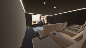 Bored with traditional ceiling light? Home Cinema Room Design Al Barari Dubai Customcontrols