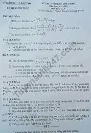Thi vào 10 đề thi toán đáp án môn toán. Ä'ap An Ä'á» Thi Vao Lá»p 10 Mon Toan Binh DÆ°Æ¡ng NÄm 2018 Co Ä'ap An