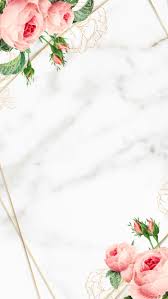 Download Premium Vector Of Golden Floral Marble Frame Vector 1216067 Flower Background Wallpaper Marble Frame Flowery Wallpaper
