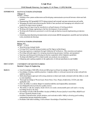 Manufacturing Engineer Resume Samples Velvet Jobs