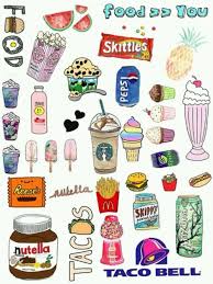 Cute food stickers for kids girls 100 pack laptop stickers vinyl stickers for water bottles,laptop,aesthetic trendy skateboard . Illustration Mini Dessin Autocollants Pour Ordinateur Portable Autocollant