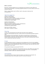Voorbeeld Offerte