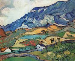 Les Alpilles Mountain Landscape Near South Reme Vincent Van Gogh Wikiart Org Van Gogh Art Van Gogh Paintings Artist Van Gogh