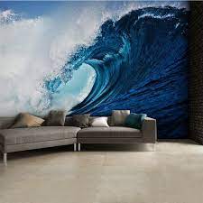 Giant Size Ocean Wave Wallpaper Mural Perfect Decoration Wall Mural Photo Wallpaper For Home Interior Walls Ki Ocean Wallpaper Wave Wallpaper Waves Wallpaper