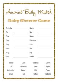 Here, professional planners share 20 free and easy baby shower games to. Gold Glitter Graphic Border Baby Animal Name Game