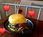Black Cat Café - Black Cat Burger. A smaller sized burger with a ...
