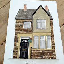 Portrait De Maison Faite Sur Commande Illustration De Maison Cadeau De Nouvelle Maison Illustration De Maison Maison Faire Soi Meme