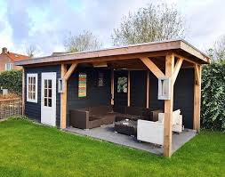 Doe Het Zelf Overkapping Holten 690 X 300 X 262 Cm Blanke Wanden Schuurplannen Zwembad Schuur Achtertuin Schuurtjes