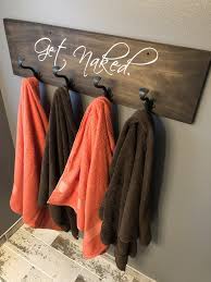 Diy Bathroom Towel Rack Hook Farmhouse Getnaked Coral Woodtile Diy Towel Rack Towel Rack Bathroom Diy Towels