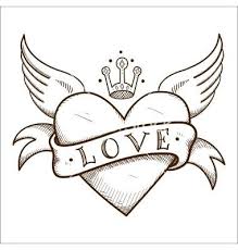 Select from 35870 printable coloring pages of cartoons, animals, nature, bible and many more. Heart With Banner And Crown Vector By Chuhail On Vectorstock Heart Drawing Wings Drawing Banner Drawing