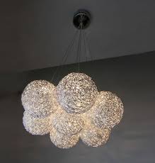 Large Long Stair E14 Round Ball Chandelier 7 Lights Lustres De Teto Glass Pendant Lamps Chandelier Lighting Fixtures Hanging Ceiling Lights Pendant Lamp Shade