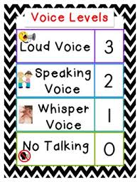 classroom noise level chart chevron freebie