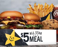 Последние твиты от carl's jr. Hardee S Carl S Jr Launch New 5 All Star Meals Qsr Magazine