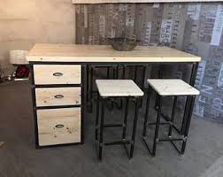 Industrial Style Kitchen Central Island Etsy Industrial Style Kitchen Home Remodeling Wooden Drawers