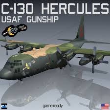 Gunship Ghost Rider Lockheed C 130 3d 3ds 3d Model Gunship Lockheed Ghost Rider