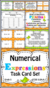 Order Of Operations Task Cards Numerical Expression Order Of Operations Teaching Math