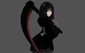 See more ideas about anime wallpaper, anime, wallpaper. 5083828 Girl Black Hair Red Eyes Scythe Original Anime Anime Wallpaper Cool Wallpapers For Me