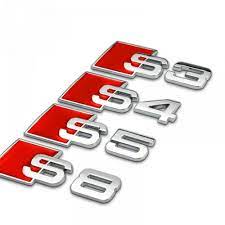 3d Aluminum Audi S Line S3 S4 S5 S8 Stickers Car Emblem Logo Sticker Badge Logo