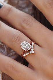 Oval Diamond Halo Unique Engagement Wedding Rings Set Art Deco White Gold Rings For Women 1 44 Carat Diana And Hermes Beautiful Engagement Rings Wedding Rings Oval Wedding Ring Sets