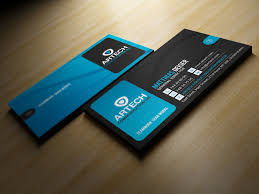 Once you meet a potential client, your card can go a long way to making you memorable. Black And Blue Business Card Creative Photoshop Templates Creative Market