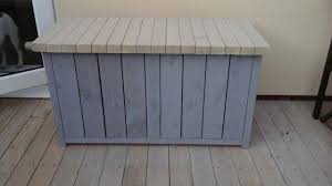 Garden Storage Box Painted With Cuprinol Natural Stone Top And Dusky Gem Cuprinol Natural Stone Garden Storage Cuprinol