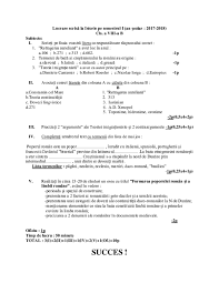 Limba şi literatura română viii educaţie online. Doc Lucrare ScrisÄƒ La Istorie Pe Semestrul I An È™colar 2017 2018 Cls A Viii A B Subiecte Volcov Claudiu Vasile Academia Edu