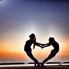 Arching Heart Couples Yoga Poses Couples Yoga Partner Yoga