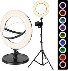 Ring Light Kit Led Ringlight Lighting With Tripod Stand Dual Sides Makeup Mirror Ring Light Dimmable Led Mirror With Lights