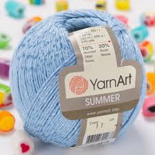 Yarnart Summer Mavi El Orgu Ipi 11 Hobium Orgu Renkler Yazlik Kiyafetler