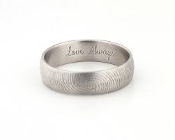 Love Always Fingerprint Ring Sterling Silver By Eesilverstudio 199 00 Trouwringen Vingerafdruk Bruiloft