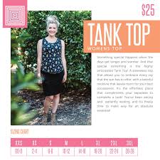 Womens Lularoe Tank Top Size Chart Including 2018 Updated
