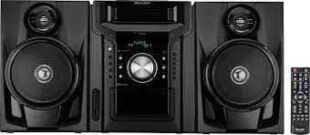 Best Buy Sharp 240w 5 Disc Mini Shelf System With Cassette And Bluetooth Black Cdbh950