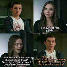 Wanda maximoff and peter parker