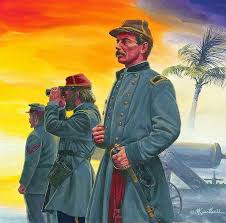 Mort Kunstler April 12 1861 General Beauregard Firing On Fort Sumter First Shots Of Civil War Estados Unidos Siglo Xix Uniformes