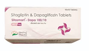 Sitasmart-Dapa 100/10 Tablets, Composition: Sitagliptin & Dapagliflozin at ₹ 150/box in Nagpur