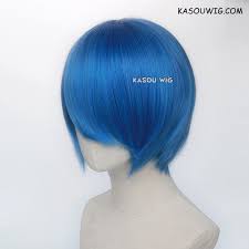 Repping the dodger blue in seattle today. S 2 Ka048 Dodger Blue Short Bob Smooth Cosplay Wig With Long Bangs Hiperlon Fiber