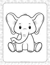 Here are some free printable cute baby elephant coloring pages for kids to print and color. Cute Baby Elephant Coloring Pages