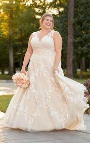 A line sheer bateau neck sweetheart lace top high quality plus size brides gown. Plus Size Wedding Dresses Bridal Gowns Essense Of Australia