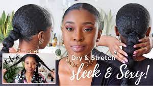 Simple Wash Day Style For Natural Hair Sleek Low Banded Ponytail Video Natural Hair Styles Natural Hair Routine Curly Hair Styles Naturally