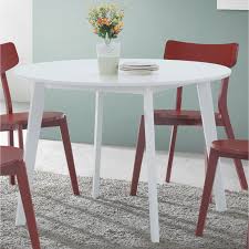 Roundhill Furniture Roma 5 Piece Round Dining Table Contemporary Round Dining Table White Round Dining Table Contemporary Dining Table