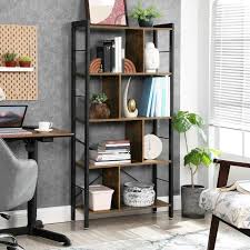 Etagere bois design etagere style industriel etagere blanche design. Bibliotheque Style Industriel 74 X 30 X 154 5 Cm Etagere De Rangement A 4 Niveaux Meuble De Rangement Sur Pied Lbc12bx Vasagle Cdiscount Maison