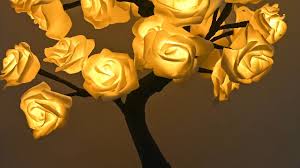 Rose Flower Tree Lamp, Led Rose Table Lamp Gift for Teens Girls Mother Home  , Battery Powered, Romantic Tabletop Night Lighting for Bedroom Living Room  Party Wedding Valentine's Day Desk Decor