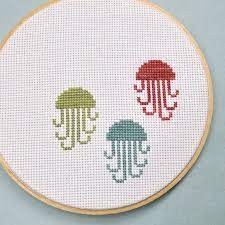 Print out one of our free patterns to see how our site works. Jellyfish Cross Stitch Pattern Felting Sewing Fiber Efp Osteology Org