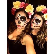 Sugar Skulls For Halloween Costumes Best Friends Diy Lox311 Halloween Costumes Friends Best Friend Halloween Costumes Halloween Costumes For Girls