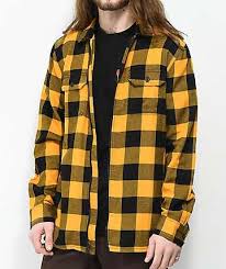 Black And White Flannel Mens Vans X Independent Yellow Black Full Zip Flannel Shirt Smart Casual White Shirt Black Flannel Shirt Flannel Shirt
