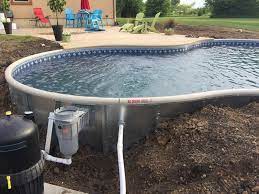 They would damage a vinyl liner, but you can do that with gunite. Crown Pool Affordable Semi Inground Pools In The Dfw Area